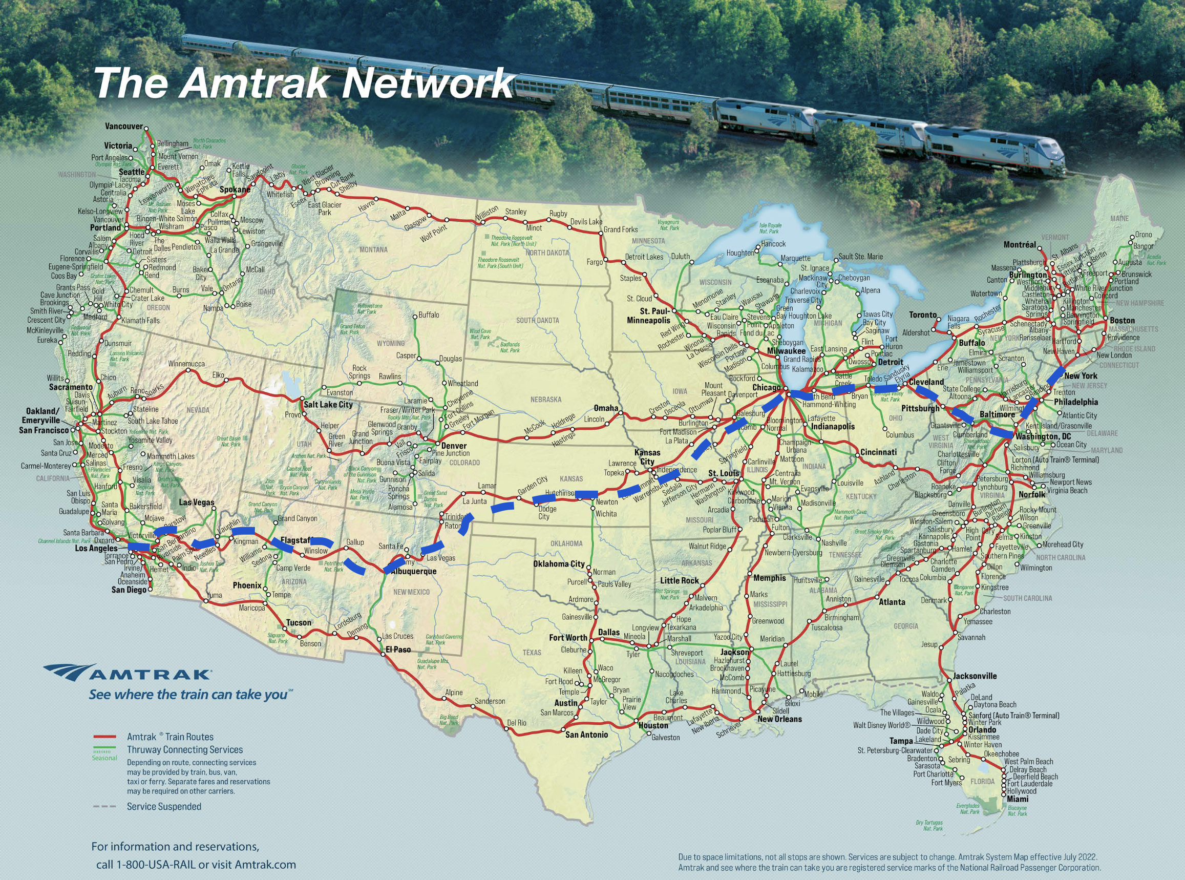 Amtrak Map Route